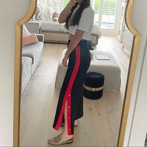 Zara pants black and red